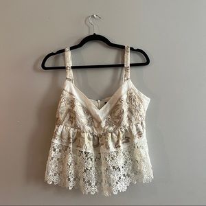 BCBG Lace Peplum top